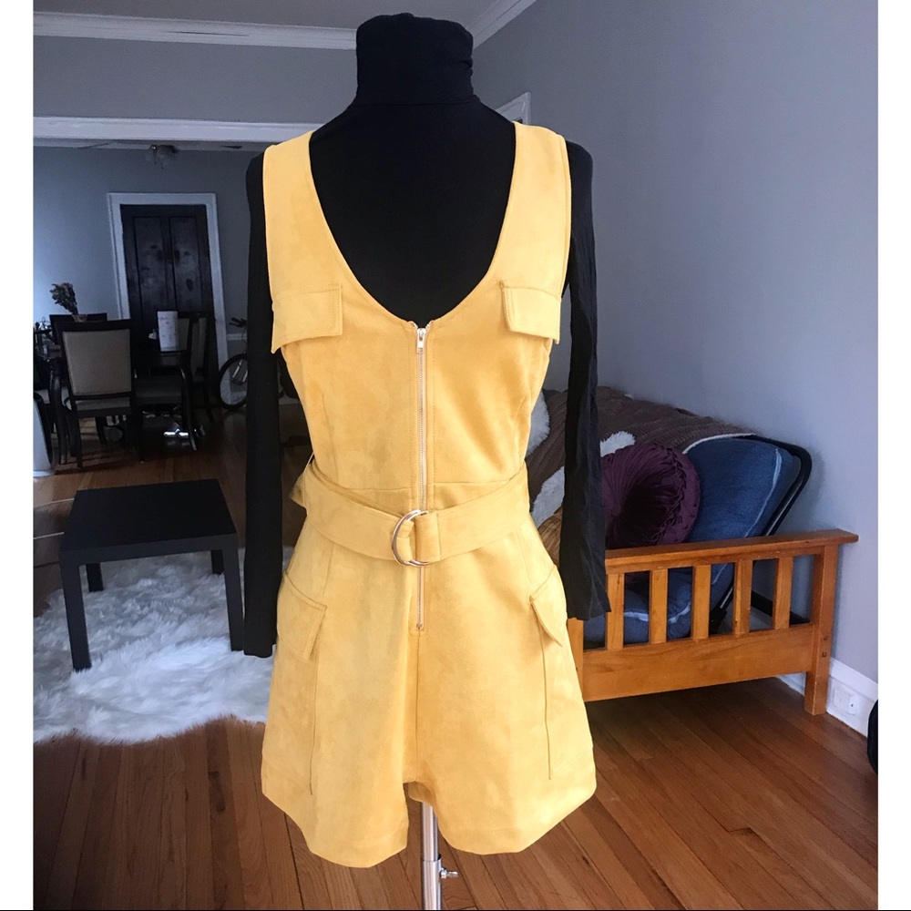 Forever 21 faux suede romper